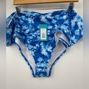 Calypsa by ModLi Bikini Bottom Blue Tie dye NEW w Tags $38 plus sz 4X